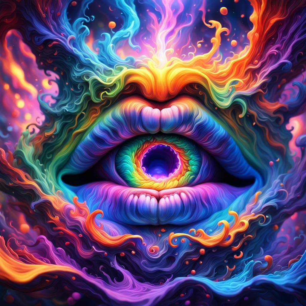 Glowing Portal Mouth in Fantasy Matte Painting