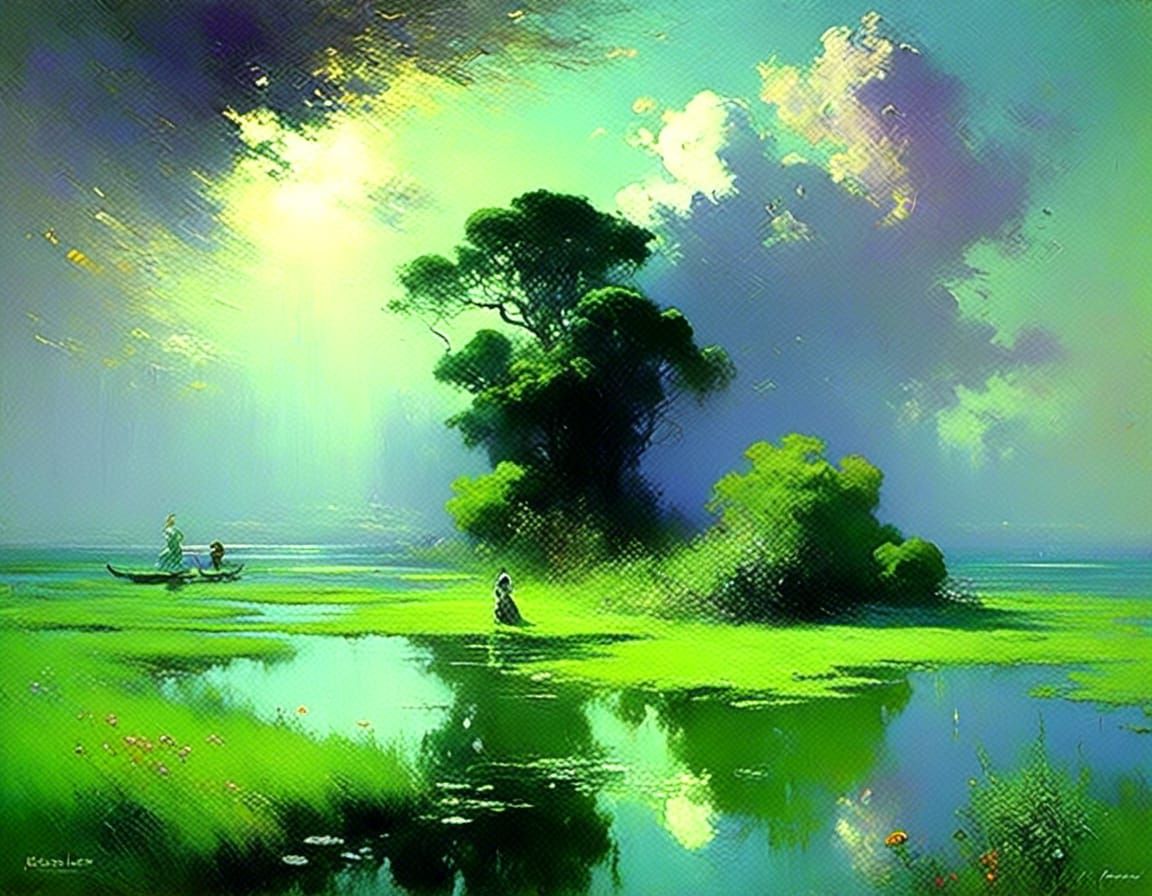 Deep Landscape in Digital Art Style