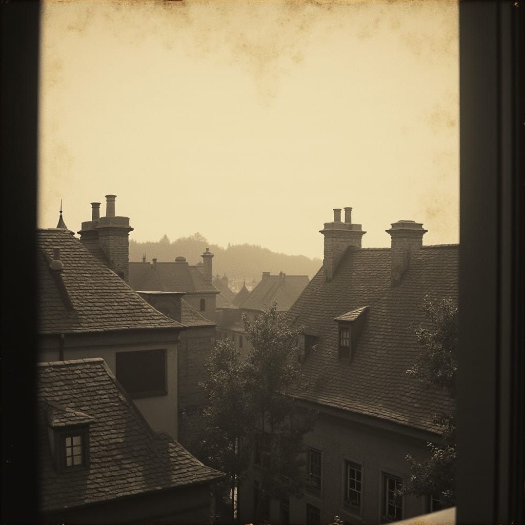 Historical Photograph of Rooftops in 1826