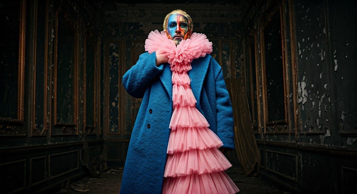 Decadent Portrait of an Elderly Man in Decay