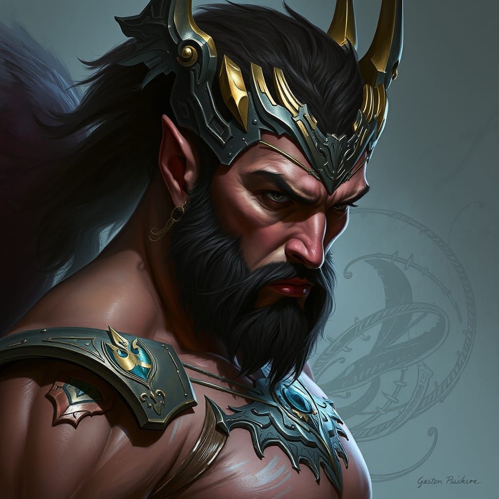 Attila, the Elegant Scourge of God in Digital Painting