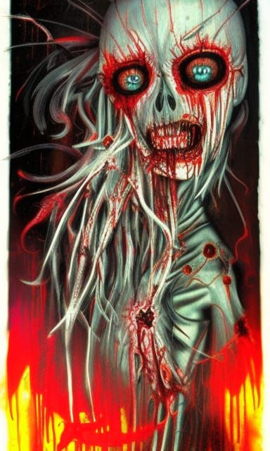 Undead Zombie Balloons in Dark Horror Style