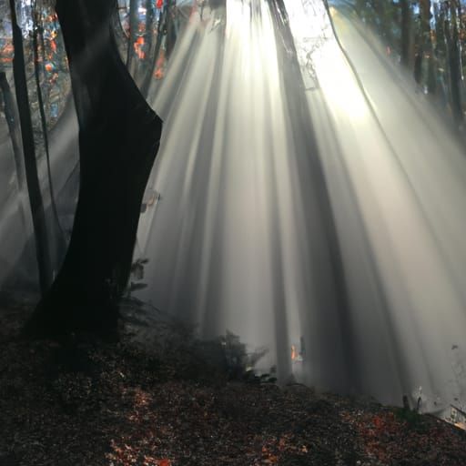 Blood Owl Angel in Mystical Forest, Dark Fantasy Art