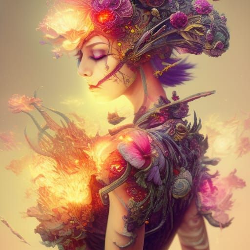 Dark Fantasy Warrior in Hyper-Detailed Digital Art