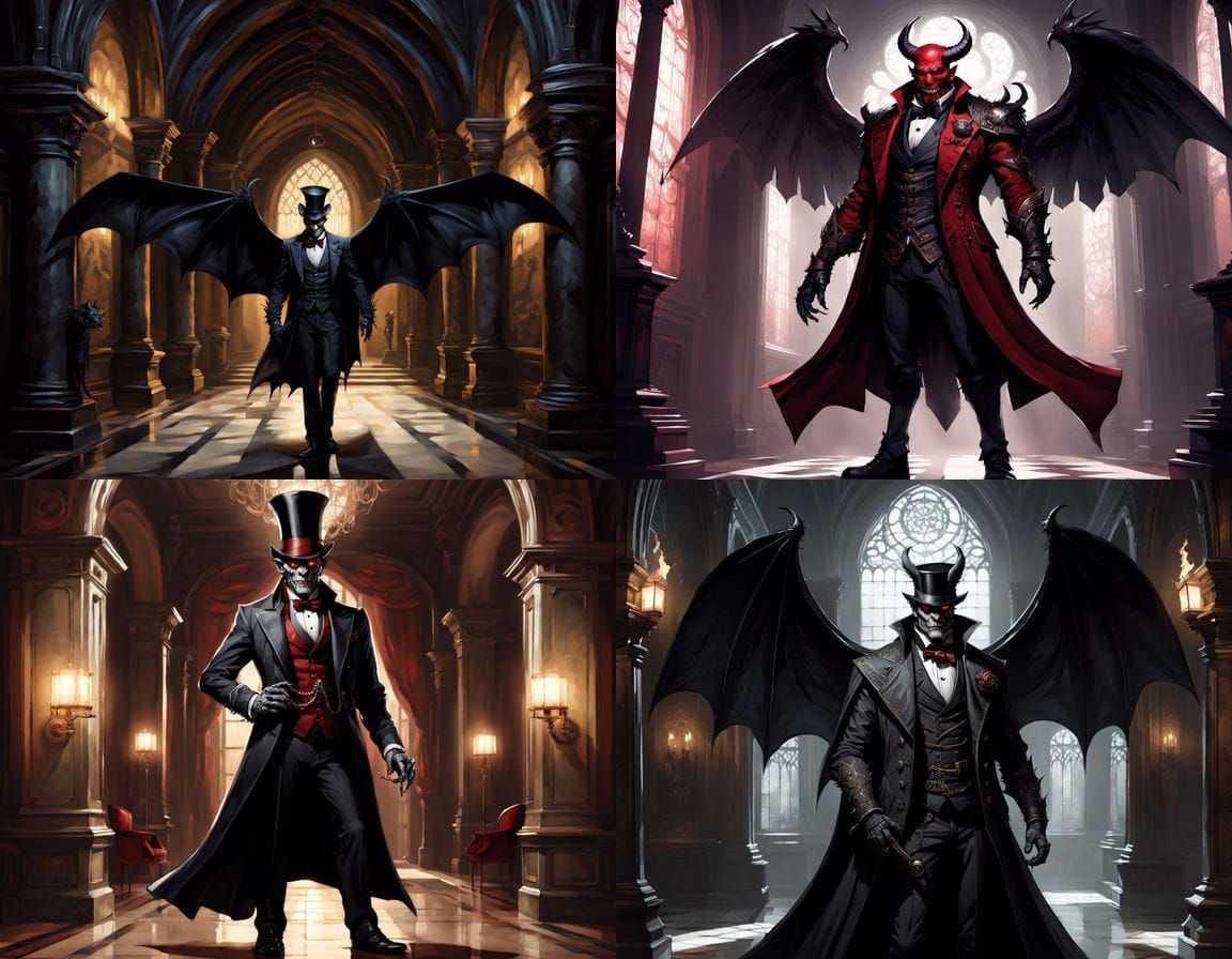 Victorian Pit Fiend Devil in Formal Attire