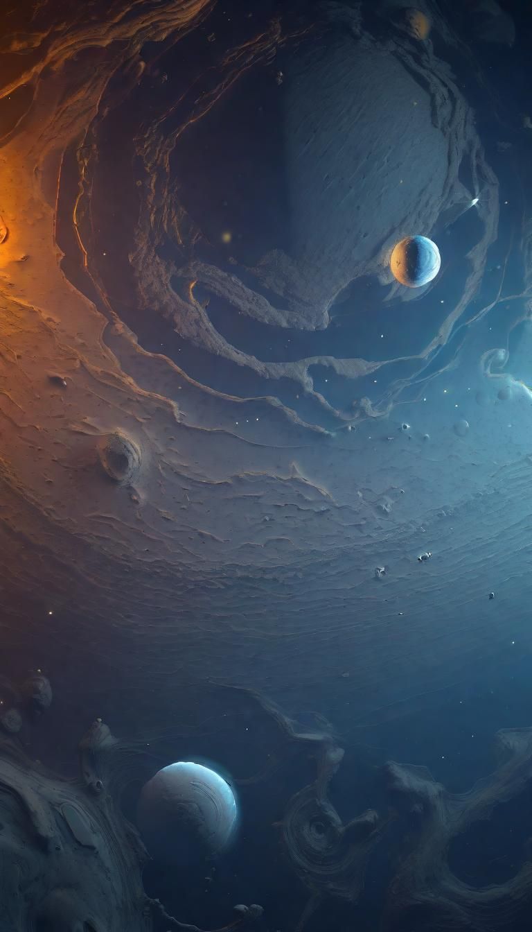 Detailed Depth Map Effect Background of Outer Space