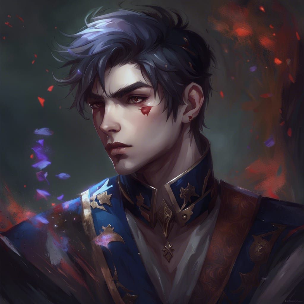 Zombiecore Prince Portrait in Maximalist Style