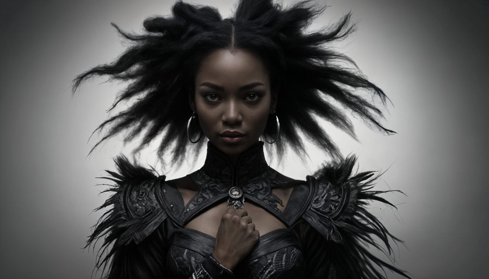 Photorealistic African Child in Rembrandt Lighting