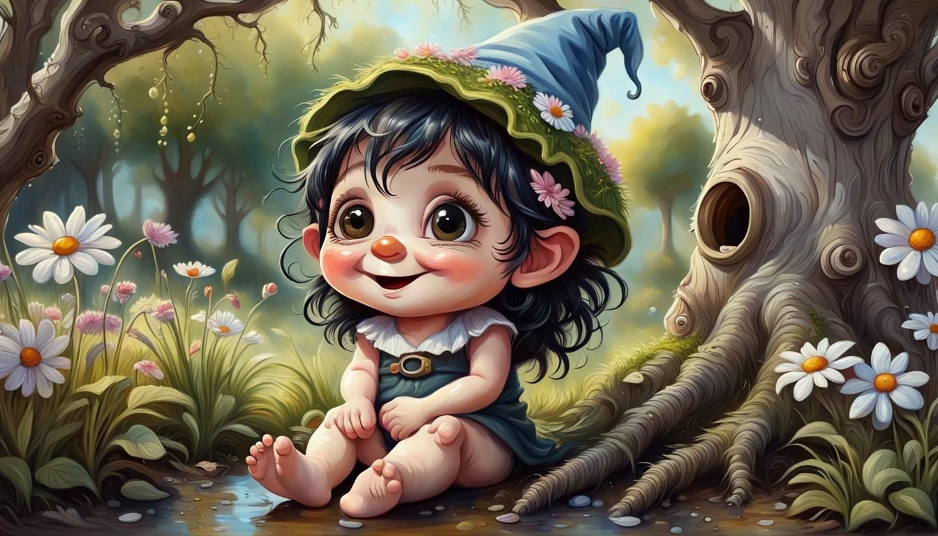 Super cute chibi  garden gnome
