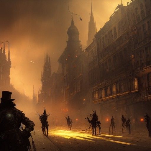 Steampunk Shootout: Dark Fantasy Concept Art
