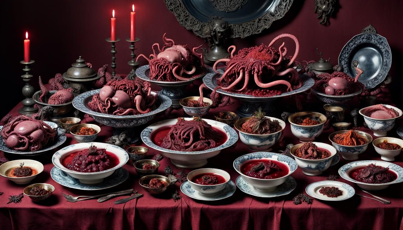 Macabre Feast: A Still-Life in Unreal Engine