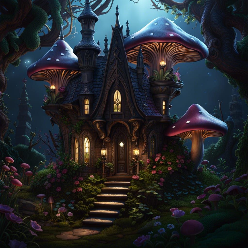 Enchanted Gothic Manor and Fairy House