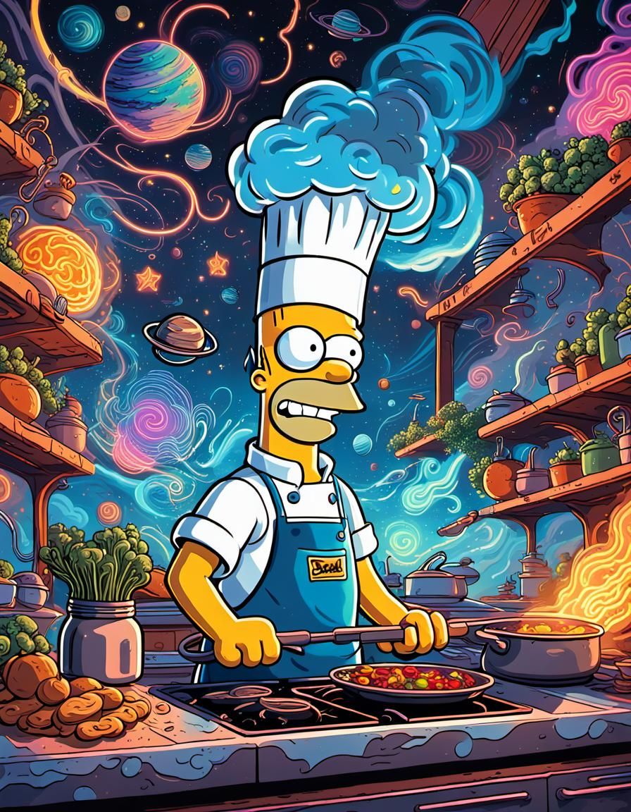bart simpson as a chef
