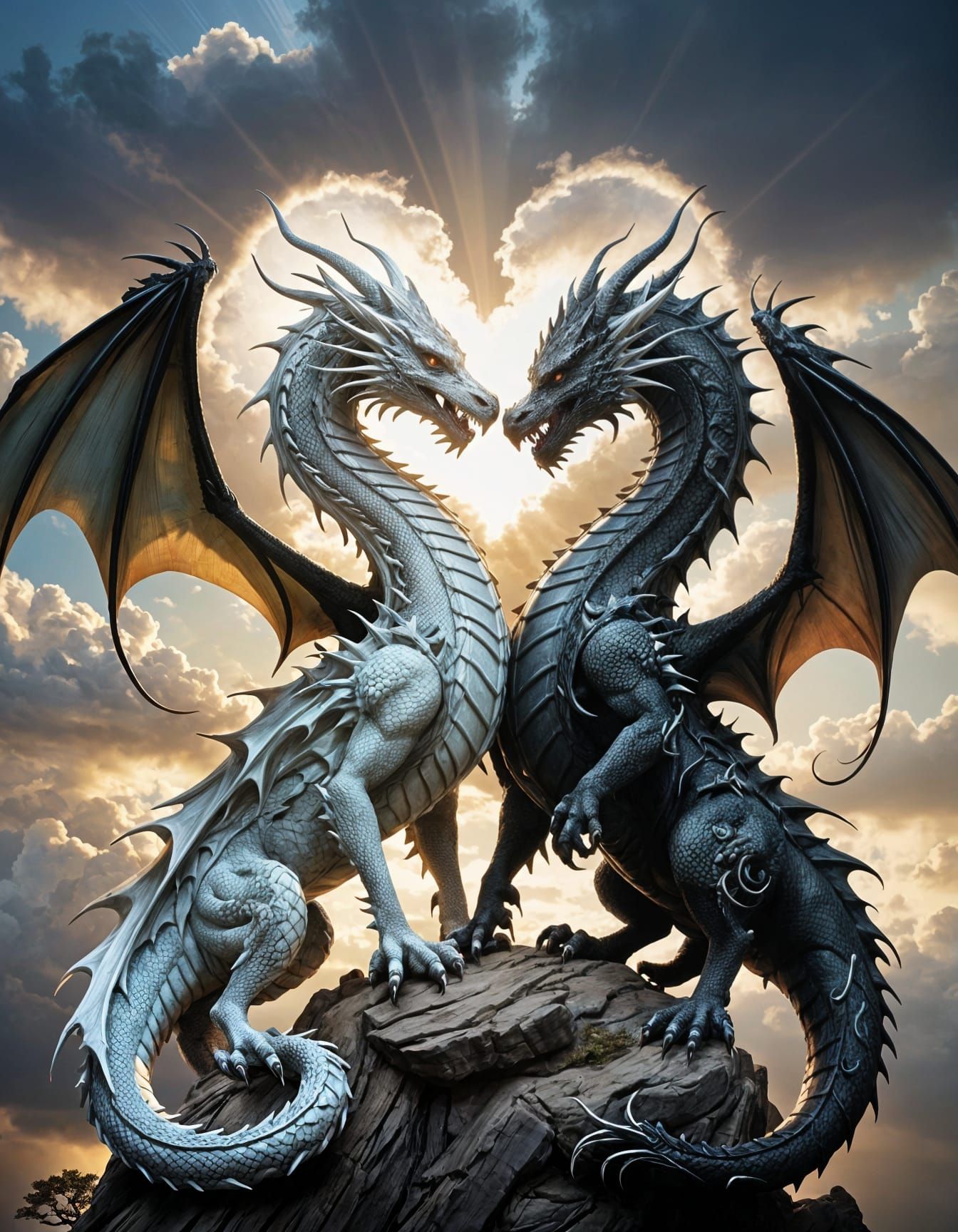 Dragon Lovers in Epic Skies