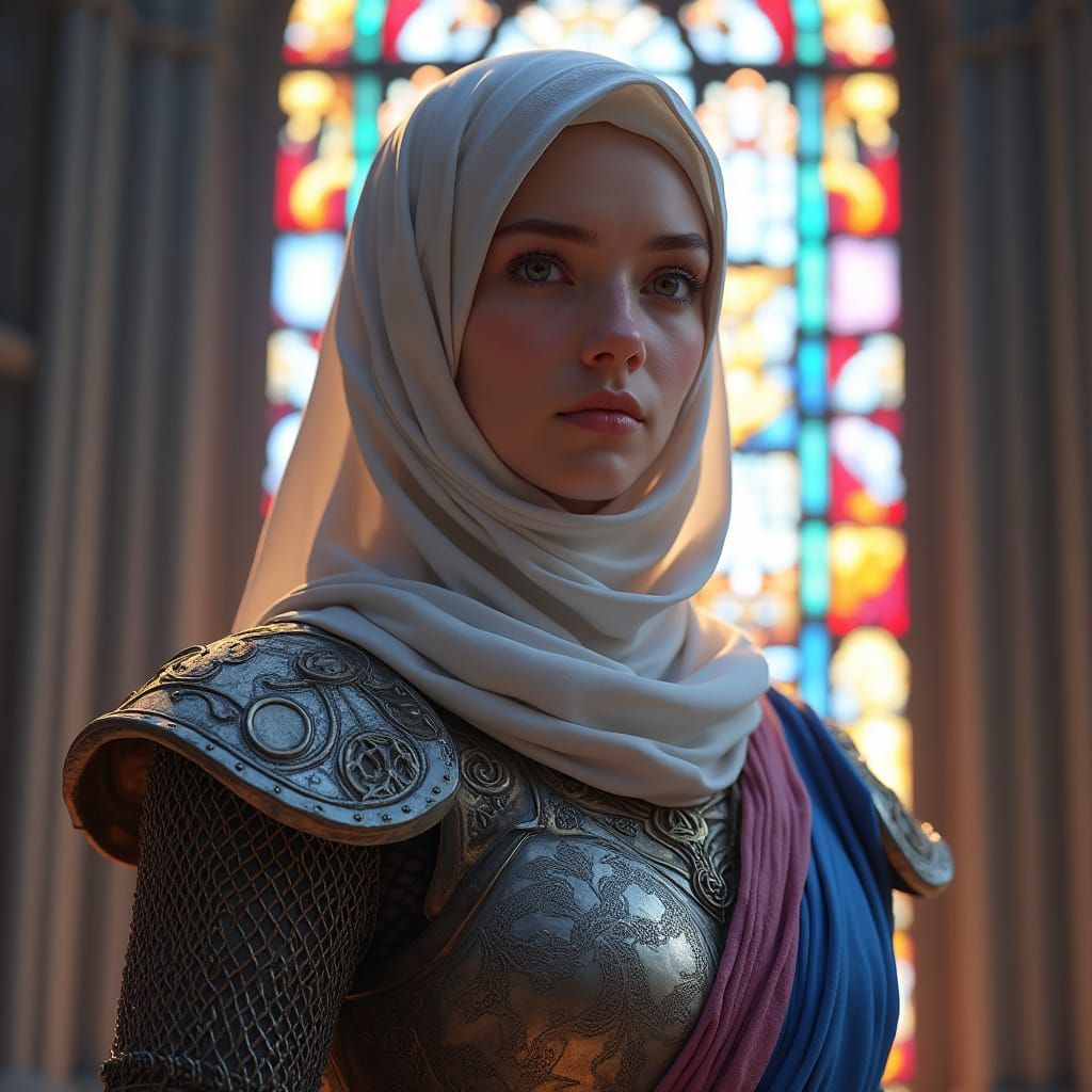 Ethereal Trans-Female Paladin Radiates Holy Light