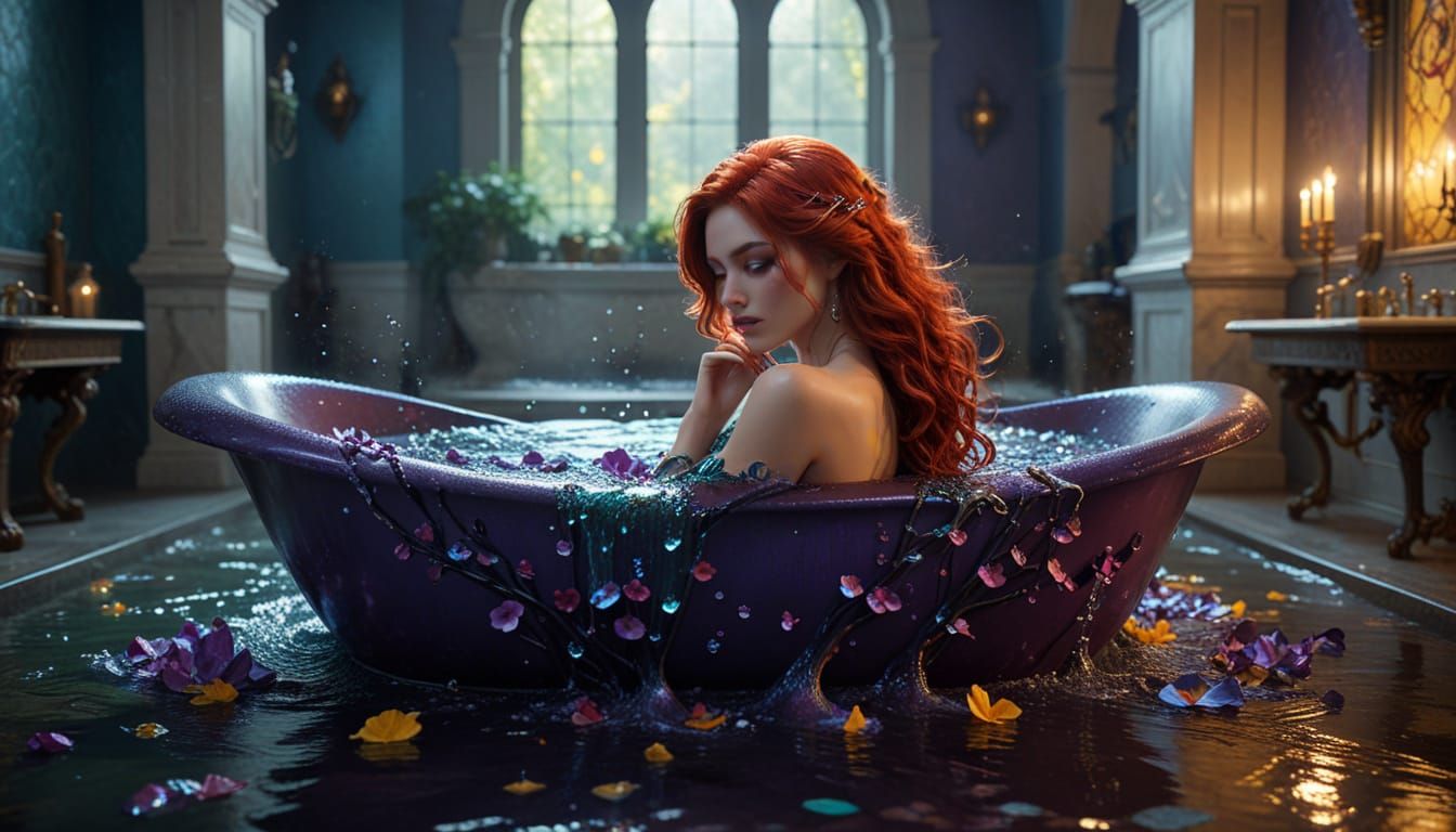 Mermaid in the bathtub