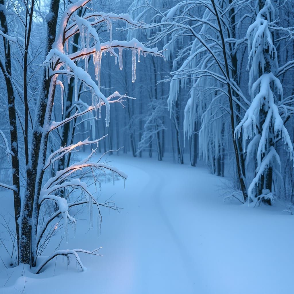 Magical Winter Wonderland of Ice and Snow