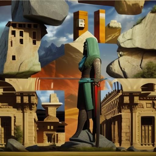 3D Render of Various Rock Types