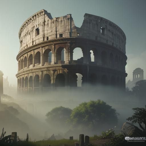 Dystopian Colosseum Concept Art in Unreal Engine 5