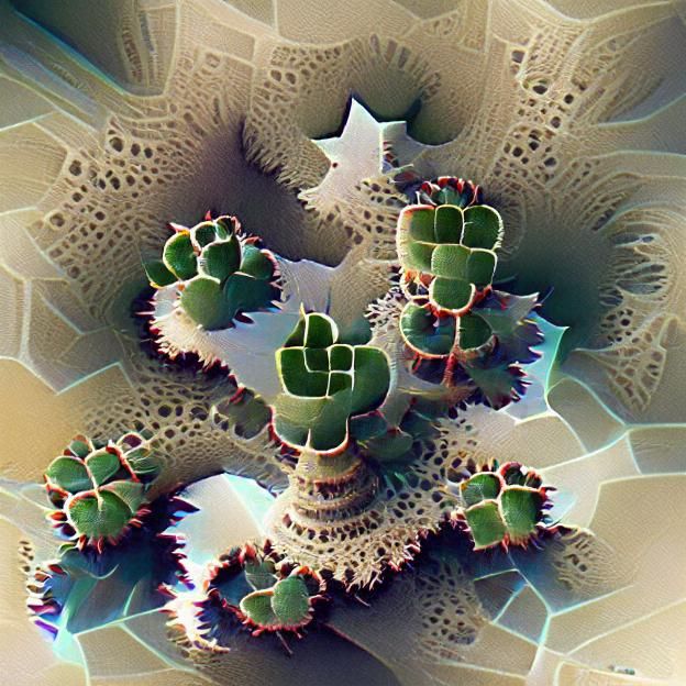 Fractal Cactus Geometric Pattern