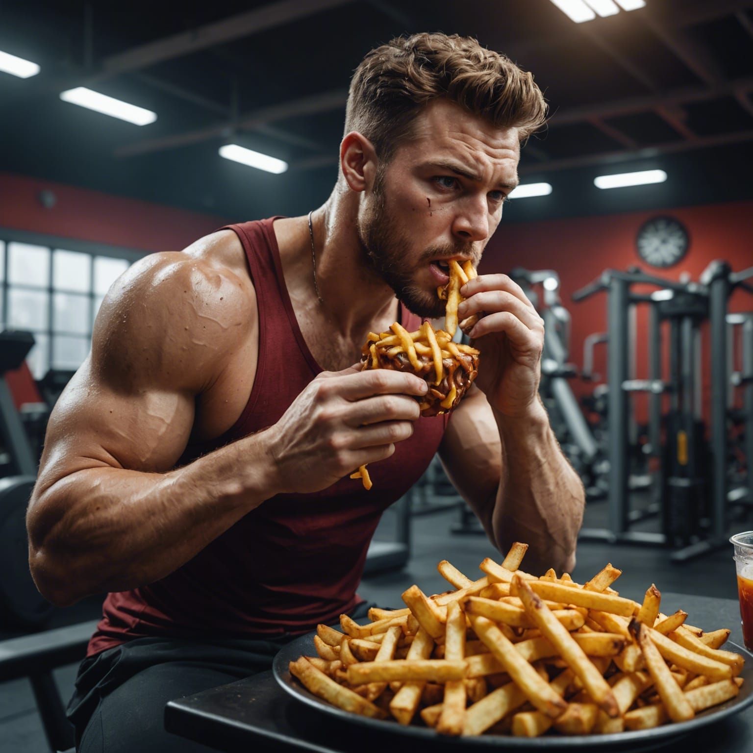 Exercise? I thought you said extra fries!
