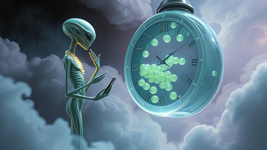 Dreamlike Aliens Converse in a Surreal Realm