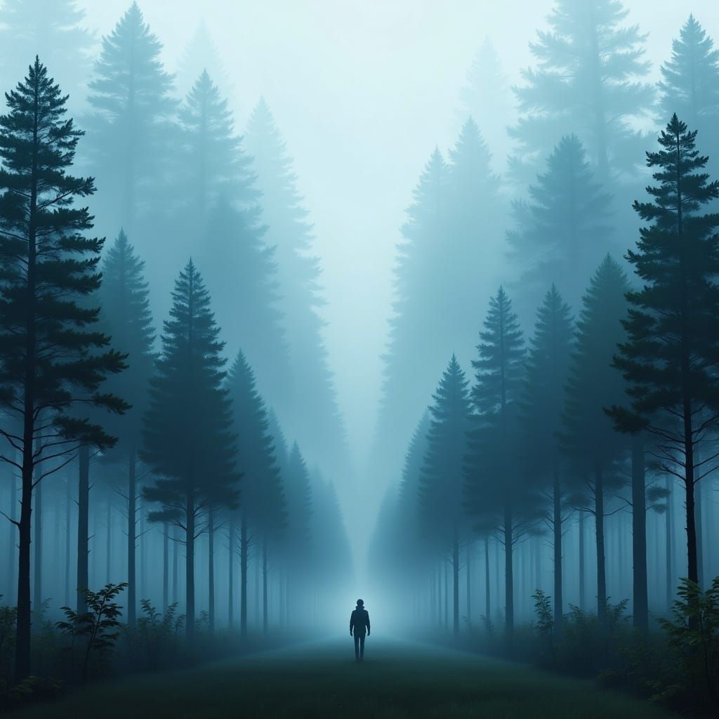 Ethereal Forest in Anime Style