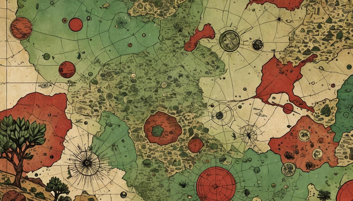 Retrofuturistic Martian Landscape in Vibrant Comic Book Styl...