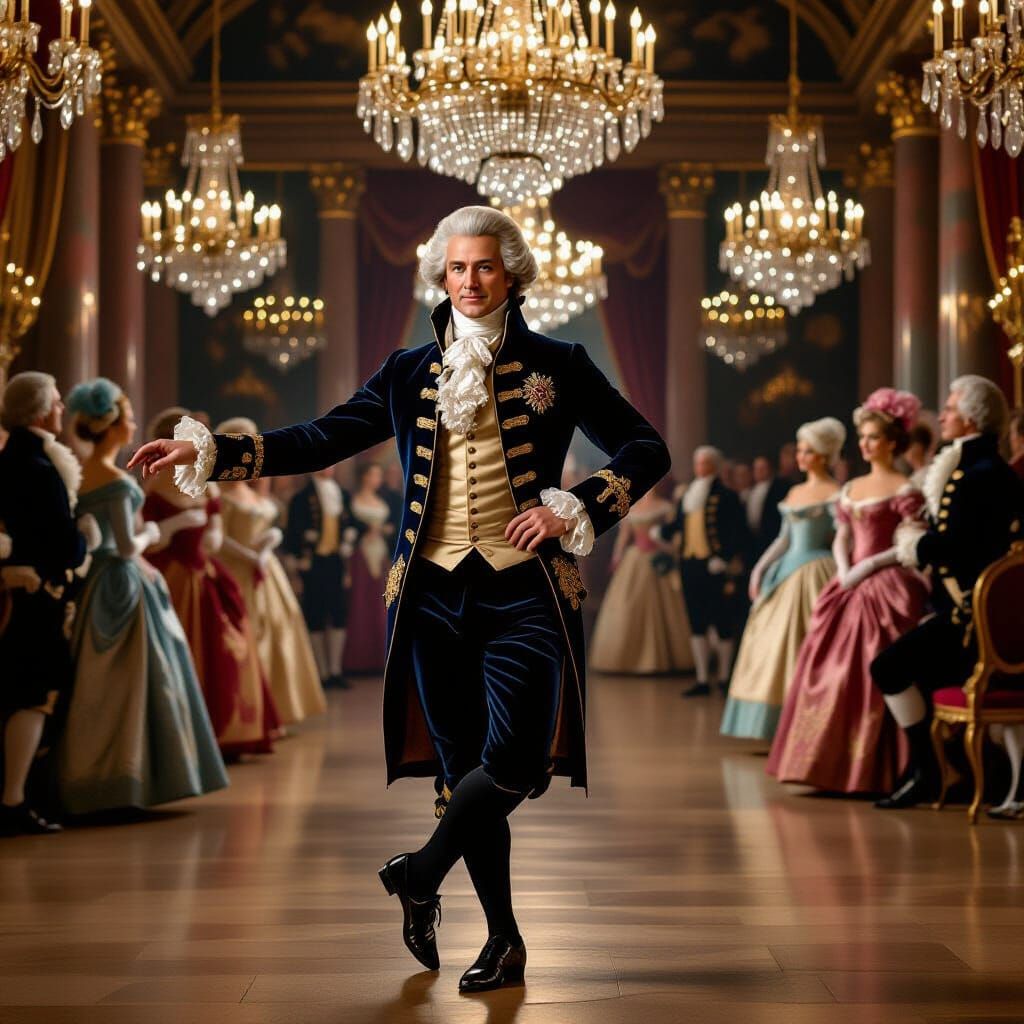 Rococo Ballroom Minuet Dance Scene