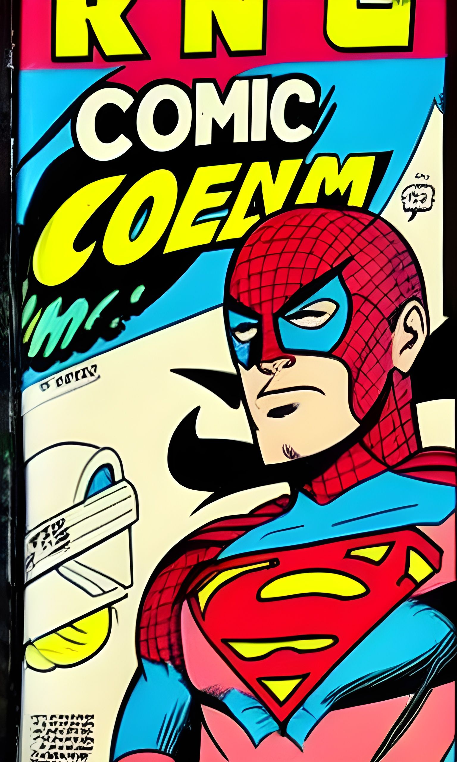 Superhero's Sweet Break: A Comic Book Cover