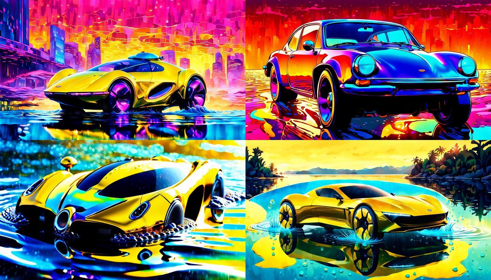 Amphibian Supercar: Yellow Beast on Land and Water