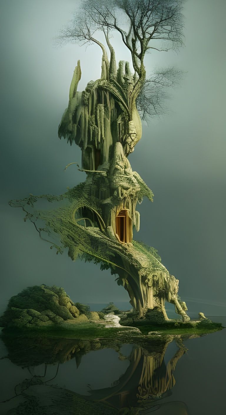 Ethereal Avant-Garde Treehouses in Maximalist Photoillustrat...
