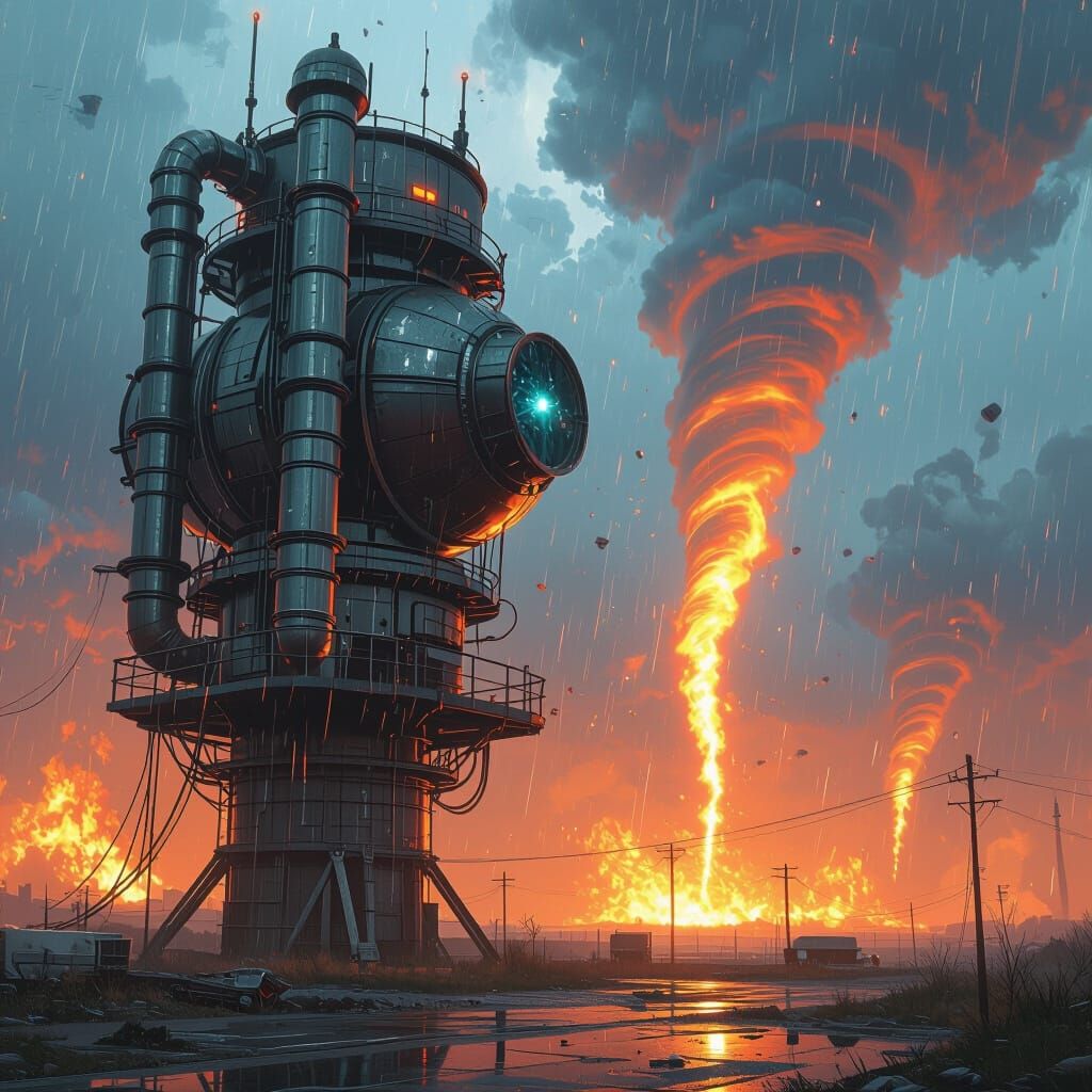Futuristic Weather Machine Creates Destructive Storms