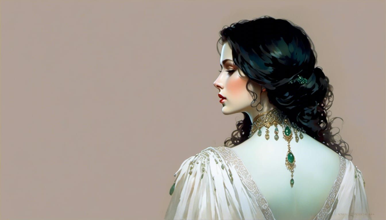 Hyperrealistic Portrait of The Grey Lady