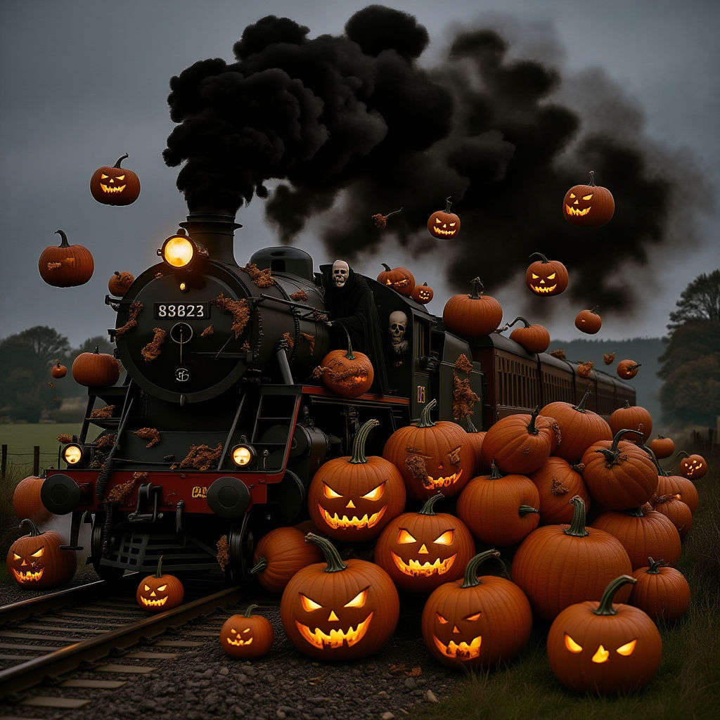 Flying Scotsman Speeds Through Halloween Night with Ghostly ...