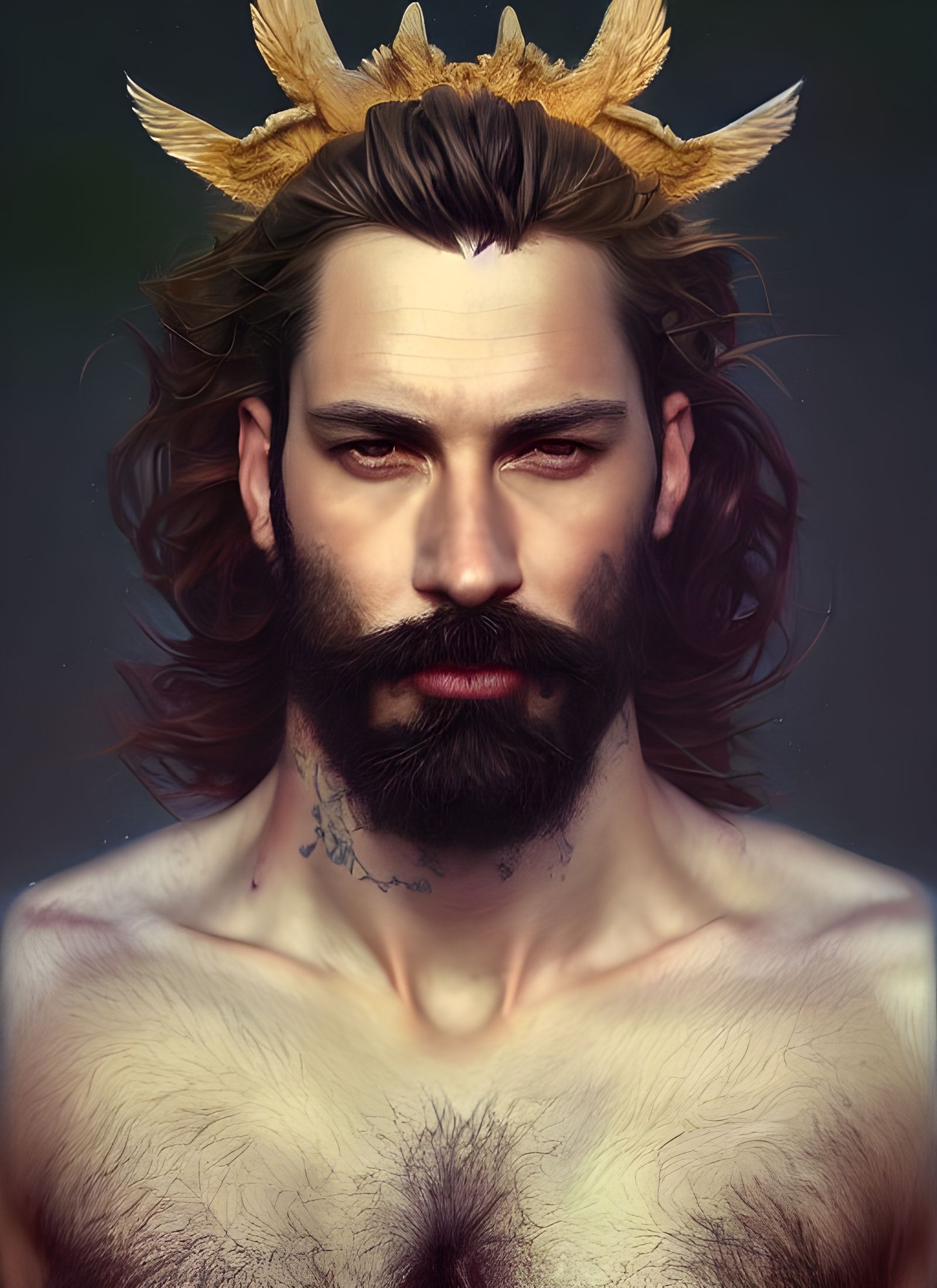 Photorealistic Portrait of a Rugged King