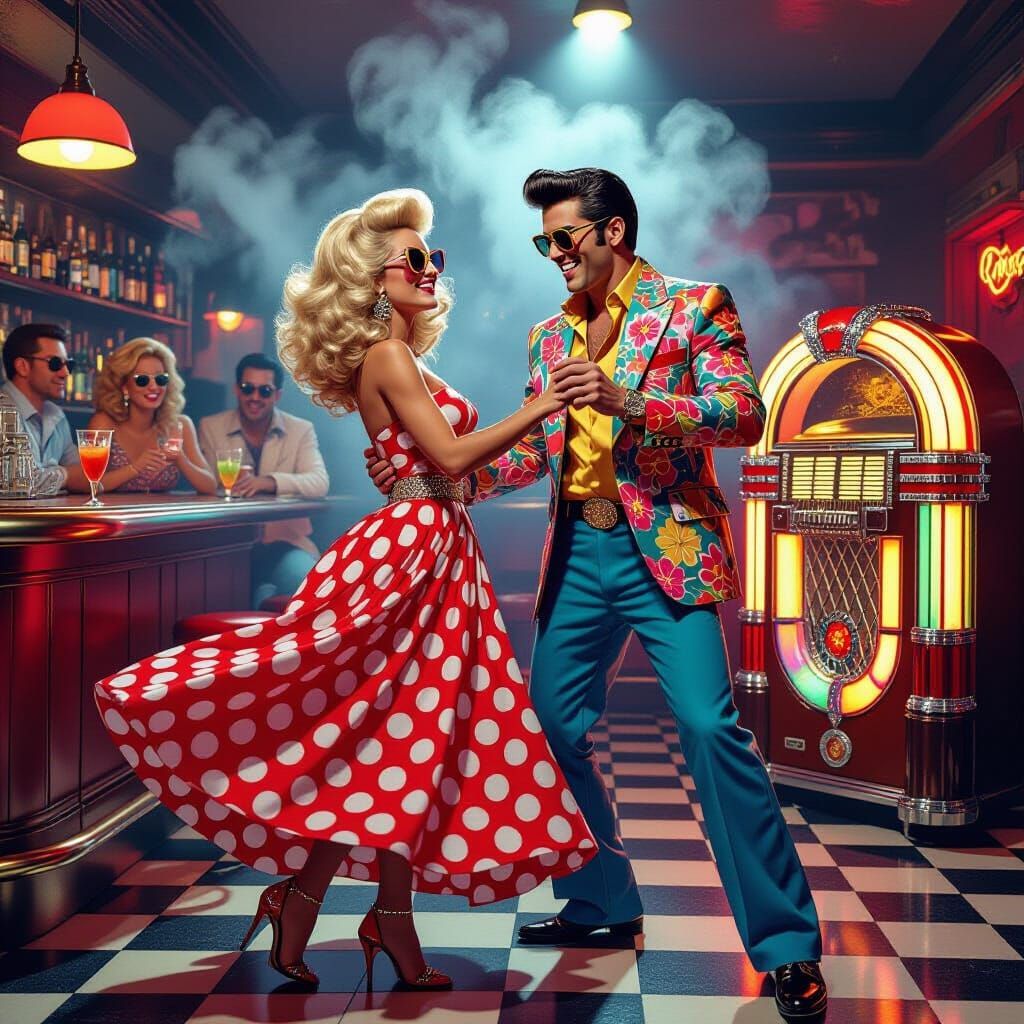 1960s Bar Scene with Dancing People