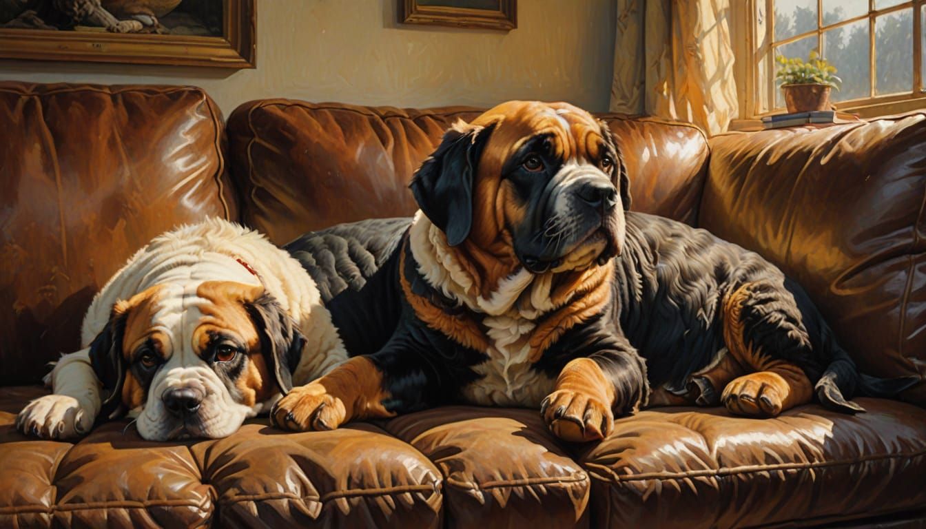 Turtle Bites Dog in Oil Painting by James Gurney