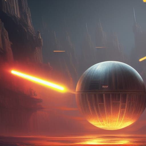 Detailed Matte Painting of the Death Star