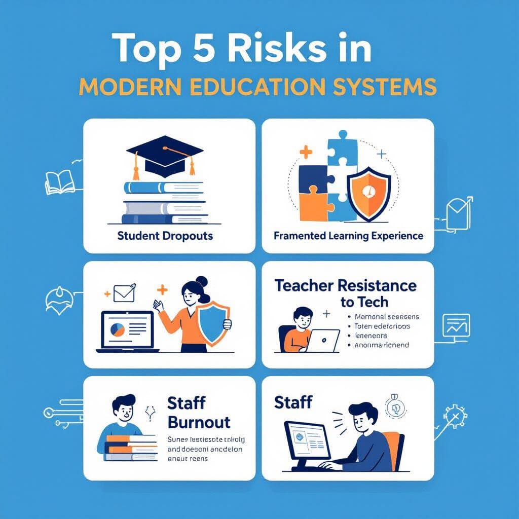 Top 5 Risks in Modern Education Infographic