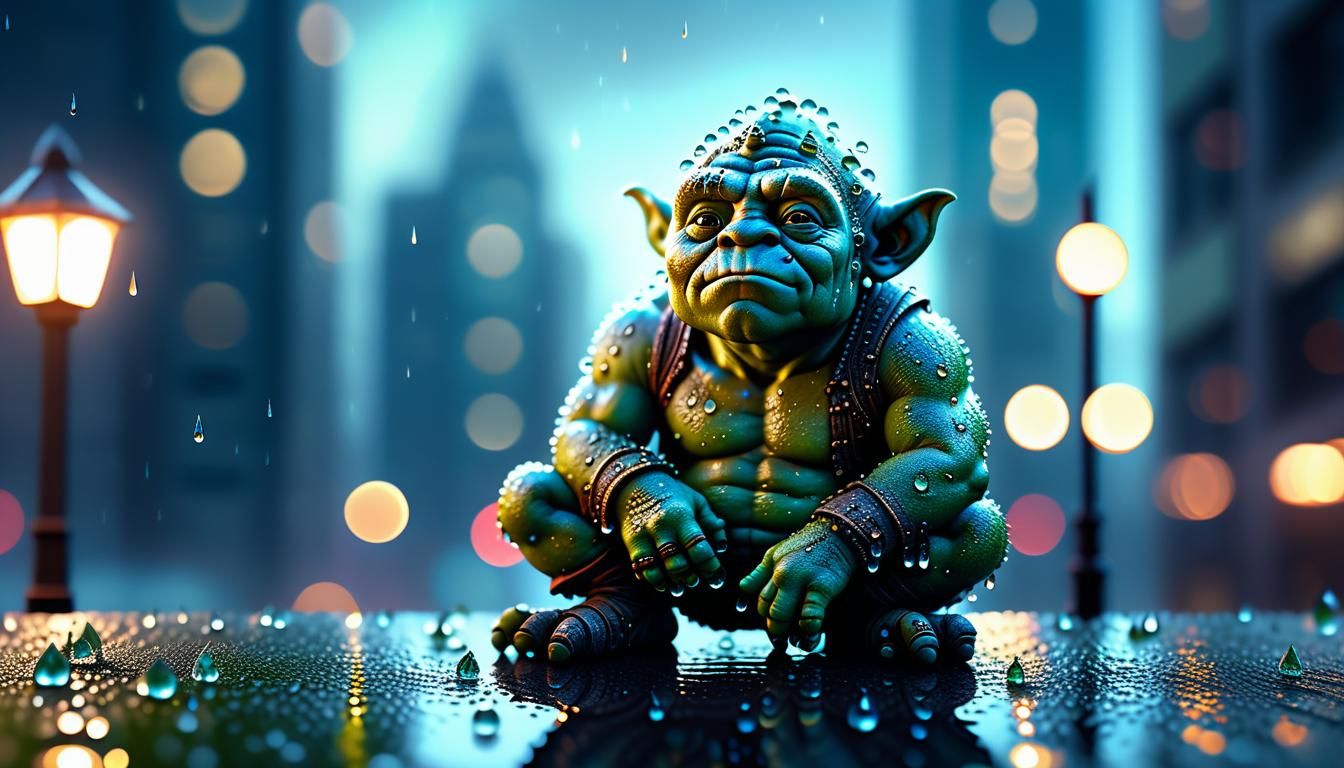 Tiny Ogre on Skyscraper: Macro Photography