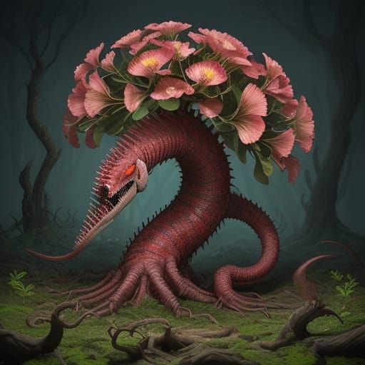 Carnivorous Carnation with Razor-Edged Blossom, AI Generated