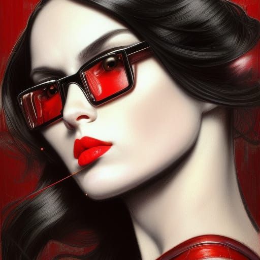 Cyberpunk Woman Portrait in High Resolution