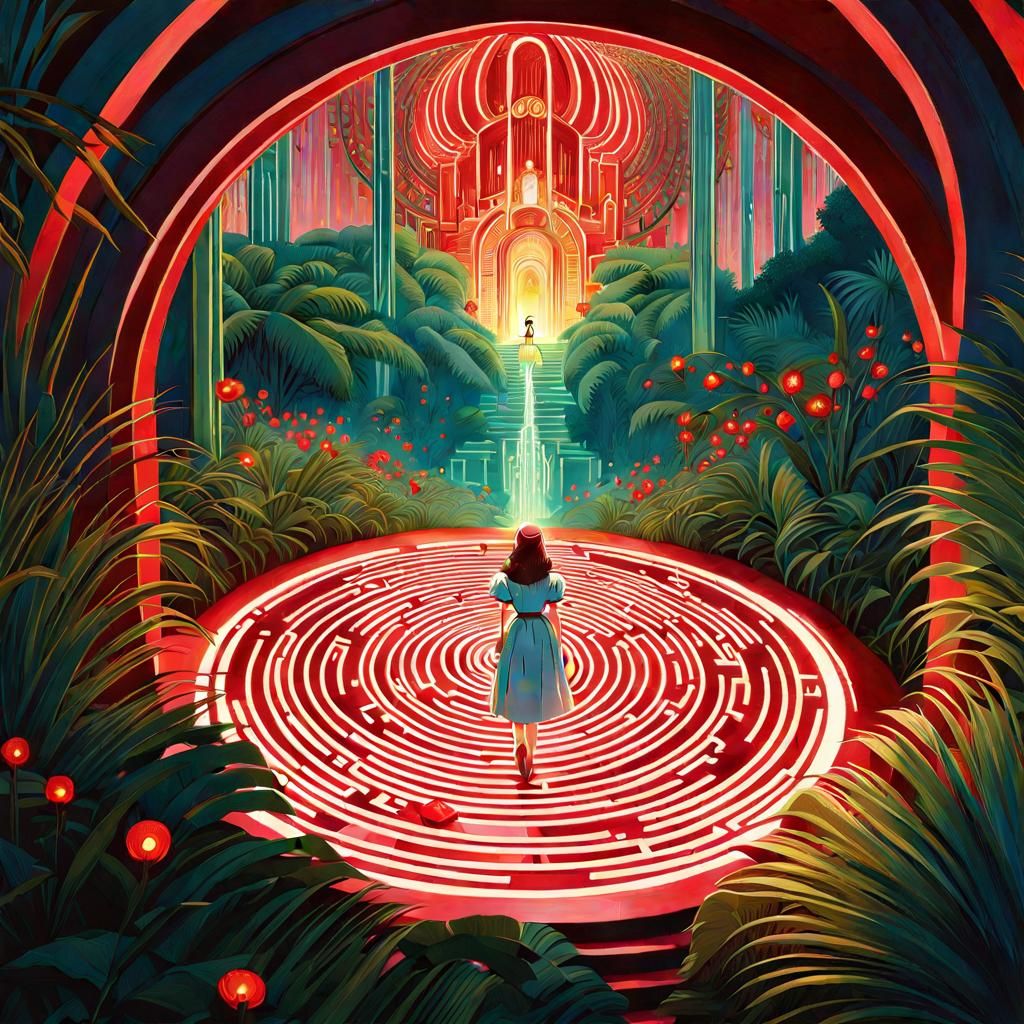 Dorothy and Bioluminescent Portal to Oz