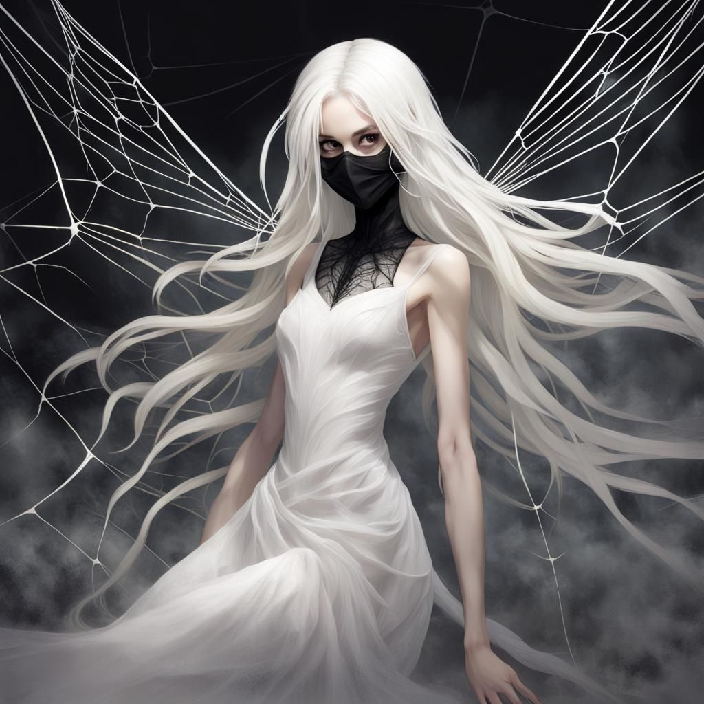 Ethereal Spider Fairy in White Void