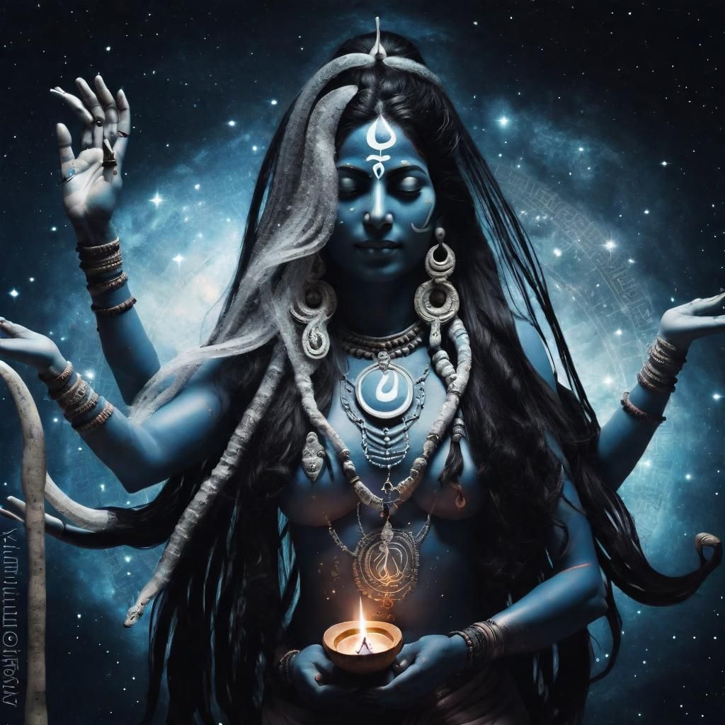 Shiva Woman Medium with Zodiac Universe