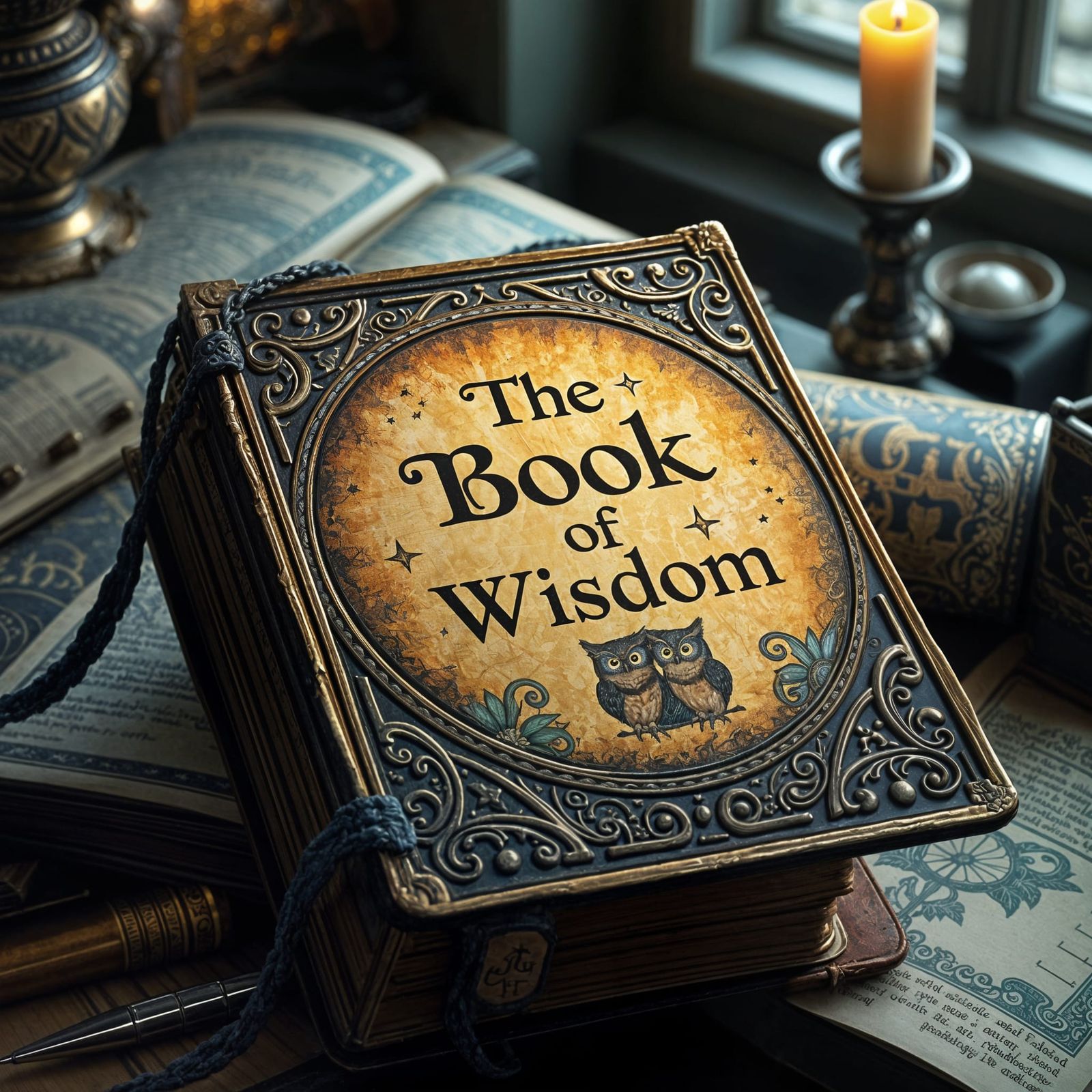 Enchanted Book of Wisdom Fantasy Art
