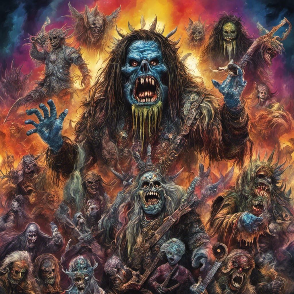 Colorful Monster Rock Concert