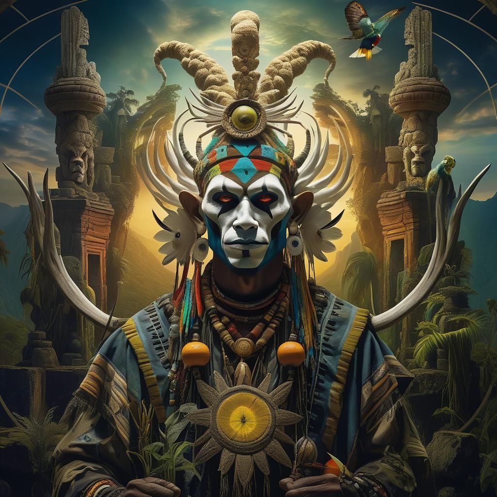 Surreal Shaman in Ayahuasca Wonderland