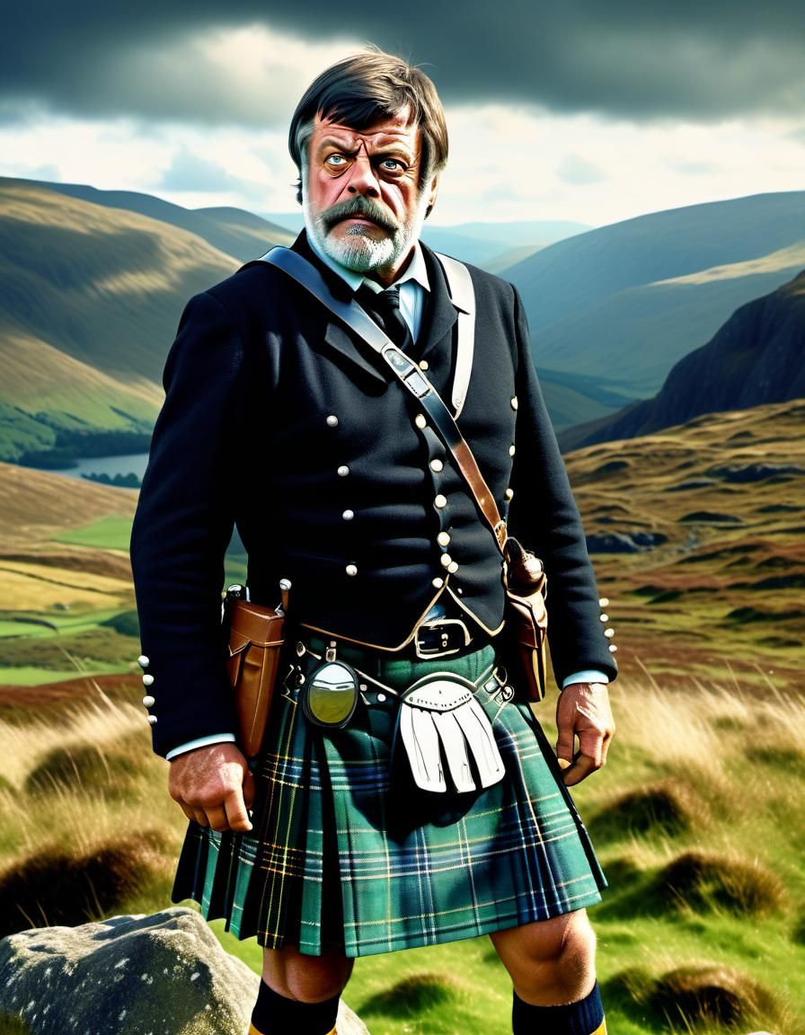 Drunken Highlander with Claymore in Fairy Highlands